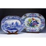 Stephen Folch & Sons Staffordshire ironstone meat plate or platter Imari pheasant and flowers