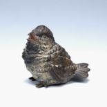 Austrian cold painted bronze model of a bird, unmarked, 4.5cm highCondition report: Some areas of