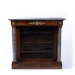 In the manner of S. Jamar Rosewood and ormolu mounted cabinet, 19th Century, with marble top and