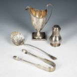 Collection of silver consisting of: a Georgian silver jug, bearing marks for (indistinct TS),