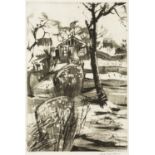 John Edward Wright (1931-2013) Five landscapes variously signed and dated etching and aquatints