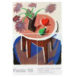 David Hockney (b.1937) Fiesta '88, 1988 off-set lithograph 63 x 42.5cm, unframed.
