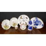A group of decorative ceramics comprising; a 19th century Copeland plate, the back marked Hudson