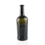 A sealed wine bottle, cylinder, seal stamped with a coronet and the initial 'P' (Earl of Powys),