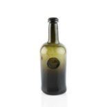 A sealed and dated wine bottle, cylinder, seal stamped N Tredcroft 1784 (Nathaniel Tredcroft,