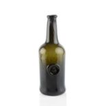 A sealed wine bottle, cylinder, seal stamped with a boar and barons coronet (Edgecumbe Family, Mount