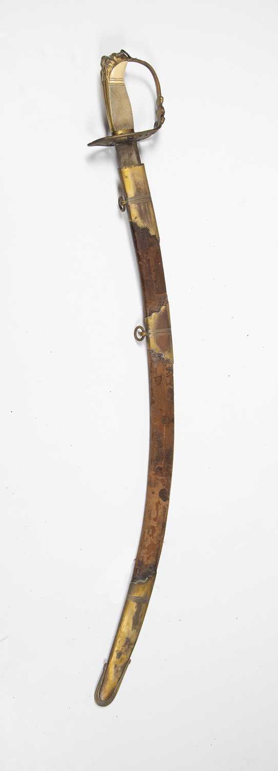 A 19th century Officer's dress sword, the gilt brass hilt with textured ivory grip, lion mask - Image 2 of 15