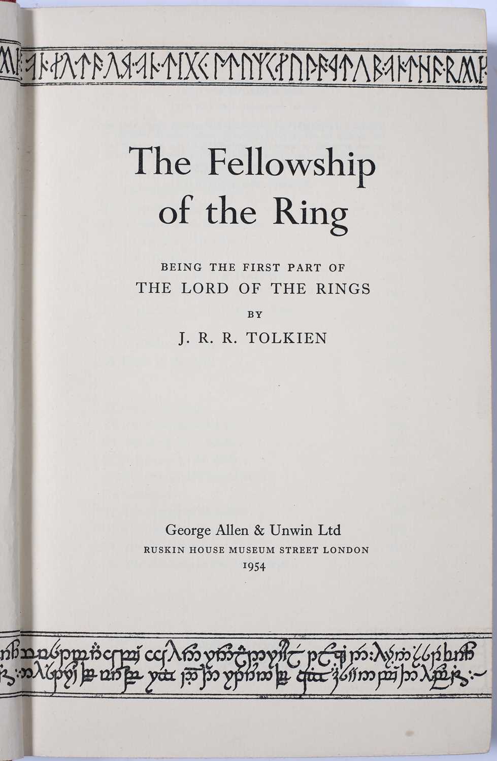 Tolkien (J.R.R.) 'The Lord of the Rings 'Trilogy', 'The Fellowship of the Ring'. 2nd imp 1954, ' - Image 5 of 16