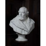 George Anderson Lawson (1832-1904) A marble bust of William Dockar, signed and dated 1884, on
