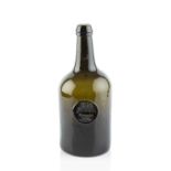 A sealed and dated wine bottle, squat cylinder, seal stamped T.H. Jones Esq, Newadd, 1826, 25cm