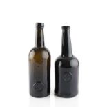 A sealed wine bottle, cylinder, seal stamped A.S.C.R. (All Souls Common Room), 26cm high; and