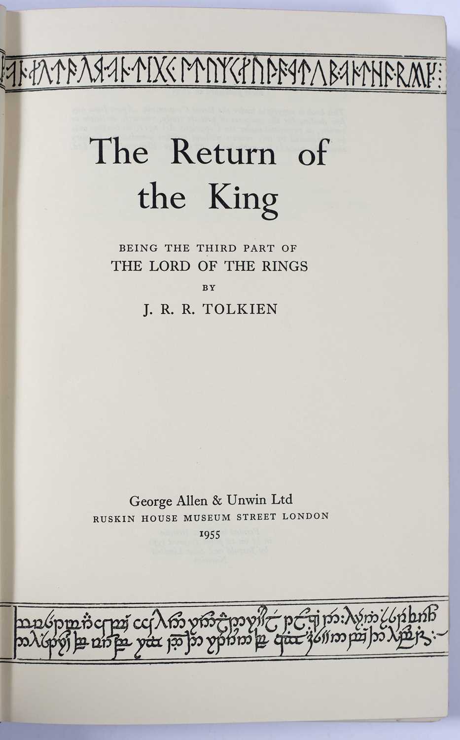 Tolkien (J.R.R.) 'The Lord of the Rings 'Trilogy', 'The Fellowship of the Ring'. 2nd imp 1954, ' - Image 4 of 16