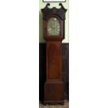 Andrew Grey, Aberdeen: A late 18th century mahogany longcase clock, the arched gilt dial with