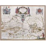 BLAEU: A map of Berkshire, engraving, hand-coloured 38.5 x 51cm Provenance: From the Estate of