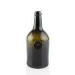 A sealed wine bottle, squat cylinder, seal stamped R.H. Andrew Tredinick, 25.5cm high