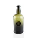 A sealed and dated wine bottle, cylinder, seal stamped T Littlefair 1796, 26.5cm high Provenance: