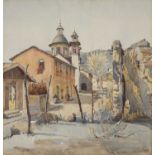 C. Hilda Hatfield (20th Century) 'Saint Anna, Rapallo', watercolour, titled in pencil to the