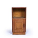 Cotswold School Oak bedside table or cupboard, unmarked, 73.5cm x 38cm x 27cmCondition report: