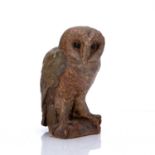 Contemporary Studio pottery model of an owl, indistinctly marked to the base, 23cm highCondition