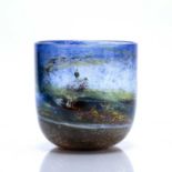 Michael Harris (1933-1994) for Isle of Wight glass 'Aurene' studio glass large bell vase, with