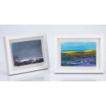 Jenny Urquhart (Contemporary) 'Untitled sunny landscape, oil on card, signed lower right, artist