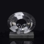 Anna Ehrner (b.1948) for Kosta Boda 'Relations' glass sculpture, limited edition, 48/60, signed