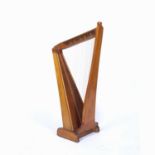 20th Century handmade harp oak, with carved detail, unsigned, 98cm high overallCondition report: