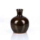 Attributed to Trevor Corser (1938-2015) iron glazed bottle vase with combed decoration, unmarked,