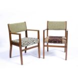 Neil Morris for Morris of Glasgow, Cumbrae Furniture walnut framed pair of 1950's utility range