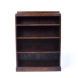 Heals dark oak, bookcase, circa 1930, 87cm x 118cm x 24cm Literature: Heals dining room and living
