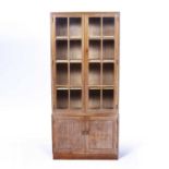Heals limed oak bookcase,1930s, with key and label, 74.5cm x 168cm x 30cmCondition report: Overall