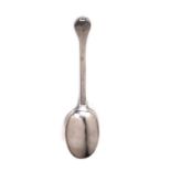 Charles II silver trefid spoon the reverse of the oval bowl with a rat-tail, the reverse of the