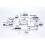 Yorel of France Set of twelve Art Deco silver plated cutlery stretchers in the form of animals and