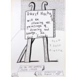 David Hockney (b.1937) 'Dog Show', lithograph exhibition poster, unframed, 71cm x 49.5cmCondition
