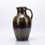 Winchcombe Pottery large studio pottery jug, with combed decoration, impressed potter seal mark to