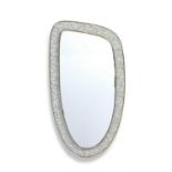 Style of Gio Ponti (1891-1979) Wall mirror, raised within a stylised border, 76cm x 43cmCondition