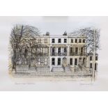 Robert Tavener (1920-2004) 'Regency houses, Cheltenham' lithograph, signed and titled in pencil,