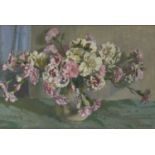 Gerald Gardiner (1902-1959) 'Untitled still life of flowers' oil, unsigned, dated June 27th 1942