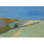 Bob Bourne (1931-2021) 'Cornish landscape' oil on panel, signed and dated 2008 lower right, 24cm x