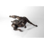 Claire Norrington (b.1969) 'Reach' bronze sculpture, signed and numbered 3/9 to the base, 37cm