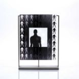 Alison Kinnaird (Contemporary) 'Eclipse', cameo and fused glass panel on stand, 2001, engraved