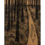 Philip Braham (b.1959) 'Forest Path' monoprint, unsigned, dated 1986 to label on the reverse of