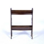 Art Nouveau mahogany, book stand, with pierced floral decoration, 45.5cm x 66cm x 18cmCondition