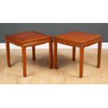 A pair of chinese square occasional tables each 51cm wide x 51cm highCondition report: In good