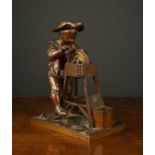 Charles Menne The Knife Sharpener, bronze, 15cm wide x 10cm deep x 20cm highCondition report: At