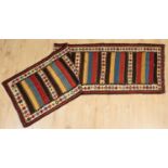 A Buin Zahra Qazvin flat weave runner with striped and geometric decoration, 340cm x 95cm From the