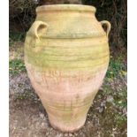 A Cretan style pithoi terracotta jar approximately 50cm diameter x 77cm highCondition report: