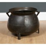 A late 17th century bronze cauldron possibly from The Fathers Foundary, Montacute, Somerset with