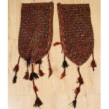 A pair of antique Yomut Turkoman Okbash each 37cm x 75cm From the collection of Ernst J Grube, one
