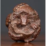 Adam Binder (b. 1970) Hedgehog, bronze, signed and numbered 27/250, 3.5cm wide x 3.5cm heigh.Qty: